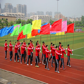 欧唛（oumai） 彩旗刀旗红黄蓝绿粉五色旗纳米防水旗户外飘旗 共10面 4号横版 彩旗90*60CM（纯红色）