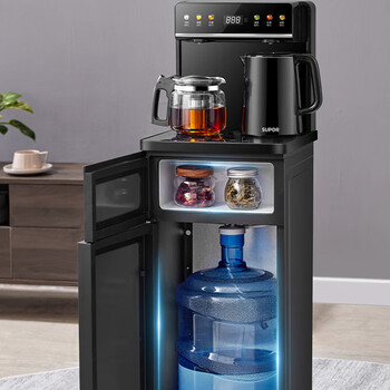 苏泊尔（SUPOR）茶吧机 家用饮水机茶吧柜 智能遥控六段控温双壶双出水 大容量储物柜多功能泡茶机 SW-CBJ30