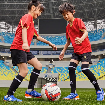 卡尔美（KELME）机缝足球4号5号成人儿童中考标准比赛训练青训学生 白红3号	
