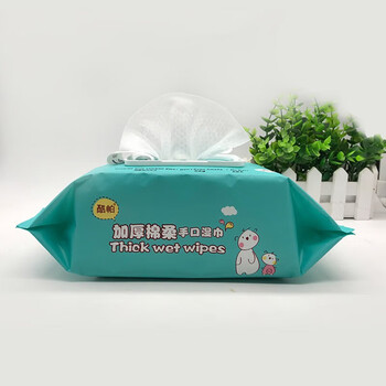 酷帕加大加厚胖娃娃婴儿湿巾手口专用 胖娃娃80片*6包加厚湿巾KPX-80X