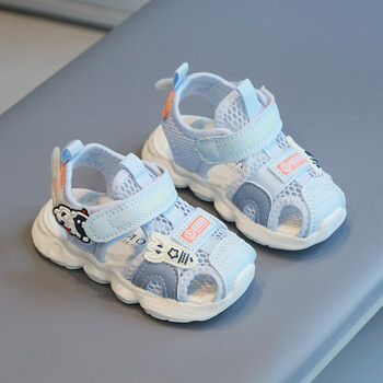 nqsq宝宝夏季凉鞋男婴儿软底学步鞋0一13岁半两女童包头夏款小童鞋子