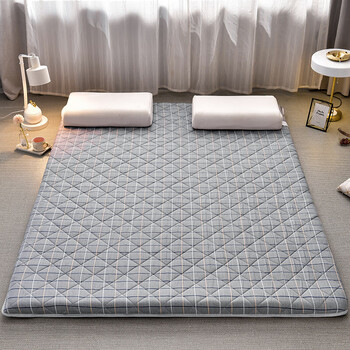 软垫家用夏季睡觉地垫打地铺神器榻榻米垫子 防潮水洗棉面料-小格子