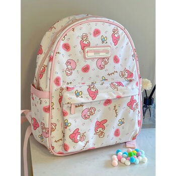 翩苒美乐蒂书包2023美乐蒂涂鸦少女心可爱书包中学生高颜值大容量 美