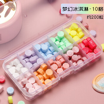 苏拉达（Surada）火漆印章蜡粒10色 火漆印章套装火漆蜡粒儿童diy创意火星印章蜡粒 火气印章蜡粒全套便宜HQ084