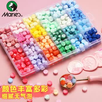【全网低价】马利(Maries)火漆印章套装蜡粒小孩儿童生日礼物火气印章火器印章创意玩具入门29件套