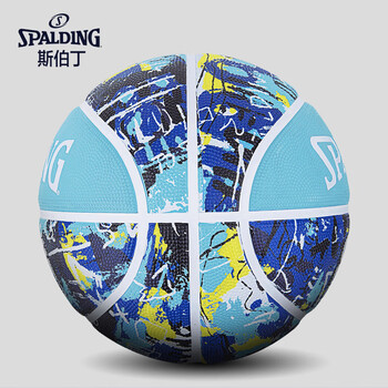 斯伯丁Spalding酷炫涂鸦橡胶耐磨室外7号篮球84-373Y蓝色 斯伯丁Spalding酷炫涂鸦橡胶耐磨室外7号篮球84-373Y蓝色
