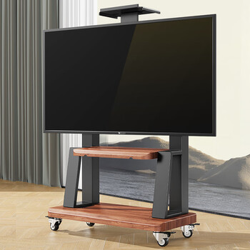 贝石小米电视支架落地移动电视架视频会议办公4ace43565rmxa高奢木纹