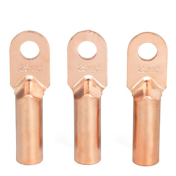 BOWERY DT铜鼻子电缆接头DT-25平方铜接线端子线鼻子酸洗堵油线耳紫铜端子厂家配送20只/包 1包