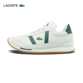 lacoste法国鳄鱼女鞋春夏男女透气休闲运动鞋41sfa0071 1y5/米白/深绿