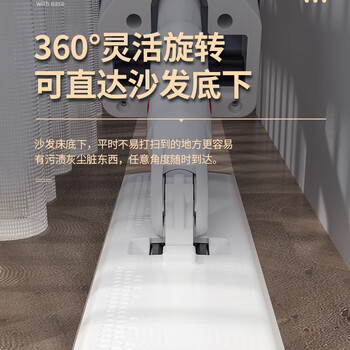 尚奇胶棉拖把33cm杆长140CM共2头推拉式J21家用一拖净免手洗海绵吸水