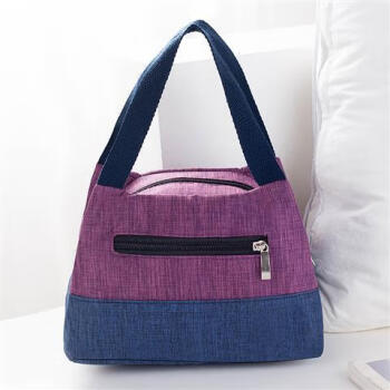 布便当包单肩斜挎包帆布小包包迷你手拎包手提包 推荐紫色【图片 价格