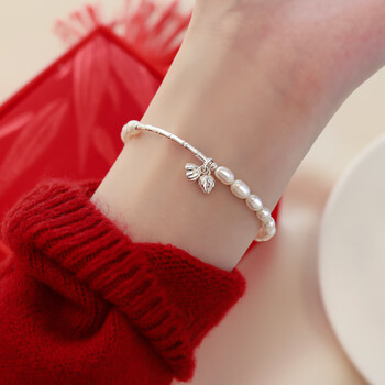 qeck莲蓬珍珠手链女轻奢小众感手环镯子春夏手饰闺蜜礼物莲蓬珍珠手蓬