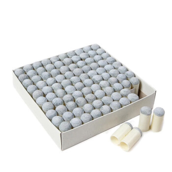 嘉禾嘉美 台球杆枪头 桌球杆头枪头皮头塑料套10mm  灰色100个/盒