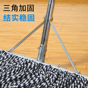 奥伊达不锈钢棉线拖把大号尘推家用老式墩布工厂物业吸水普通宽拖布60cm