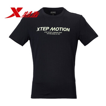 特步(xtep)【春夏热款丨品牌授权】特步男装运动服饰2021春夏季t恤衫