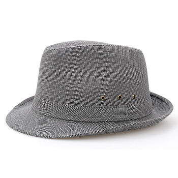 karond新品男士夏季亚麻礼帽夏季礼帽春秋英伦爵士帽中老年人男士时尚