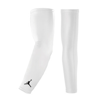 耐克（NIKE）AJ护臂防晒男女薄款袖套臂套透气骑行训练跑步JKS04101白色2只LX