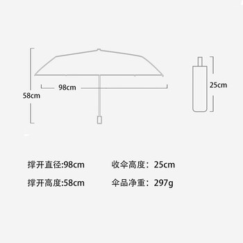 knirps遮阳伞超强防晒防紫外线晴雨伞三折黑胶太阳伞女士礼物 knirps遮阳伞超强防晒防紫外线晴雨伞三折黑胶太阳伞女士礼物
