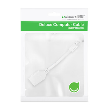 绿联Mini DP转DP转换器线 4K高清视频迷你dp雷电转接头 适用苹果微软笔记本接显示器 10445