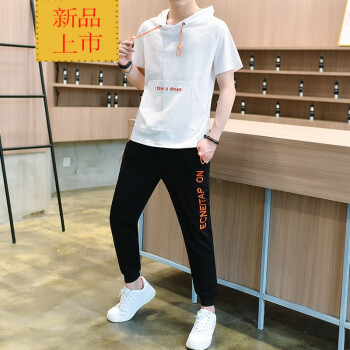 sd2021新款短袖套装男青少年18岁学生t恤男15初中生16岁高中生帅气二