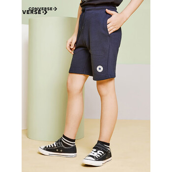 匡威(converse)匡威童装男童纯棉舒适短裤夏季儿童针织休闲运动裤 岩