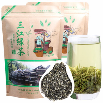 2022年新茶屹宏明前茶500g碧螺春茶叶广西柳州三江绿茶布央高山云雾茶