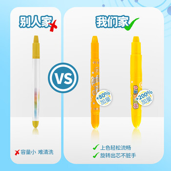 掌握(GRASP)水溶性蜡笔旋转油画棒36色幼儿园炫彩棒色粉笔不易脏手安全可水洗儿童彩绘棒软蜡涂小学生专用 掌握(GRASP)水溶性蜡笔旋转油画棒36色幼儿园炫彩棒色粉笔不易脏手安全可水洗儿童彩绘棒软蜡涂小学生专用
