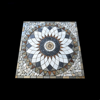 花园地砖庭院砖别墅室外户外花砖天然地面石材花开富贵126米126米方型