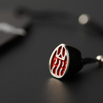 米兹MIEZ 教师节礼物送老师中国风紫光檀木质书签印章原创镶银特色礼品送外国友人生日礼物 山无孤松伴手礼