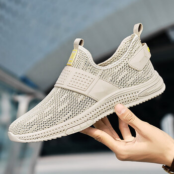 品牌男士网鞋男透气夏季男款一脚蹬网面薄款夏天镂空凉鞋网眼休闲鞋子