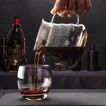 CLITON云朵咖啡分享壶 家用耐热玻璃滴漏壶咖啡云朵分享壶500ml CL-CF07