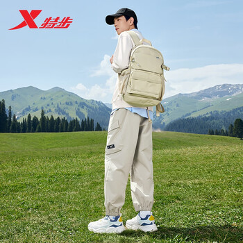 特步小巢背包双肩包大容量旅行防水登山出行初高中学生书包户外轻便