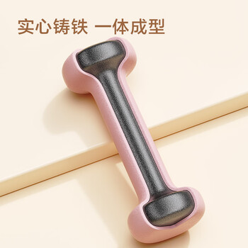 京东京造 彩色浸塑哑铃 男士女士家用哑铃 纯铁哑铃健身器材 6KG两只装