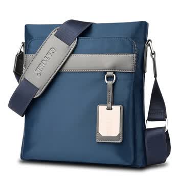 男士背包小型潮牌男士挎包牛津布小型包休闲背包青年运动单肩包竖款