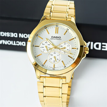 都市商务三眼休闲石英电子防水学生男手表mtp-v300g-7a v300d-7e mtp