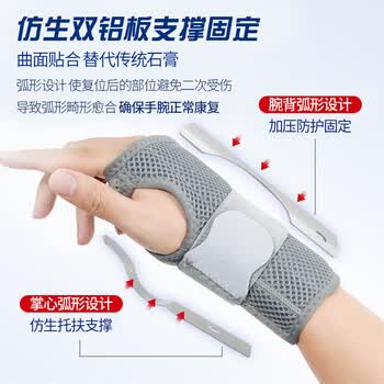 耐力克斯儿童扭伤骨折医用固定夹板钢板护腕腱鞘护具手腕关节支具绑带左手