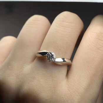 【二手99新】求婚钻石戒指 结婚订婚戒18K金钻戒3.24克   圈口可定制