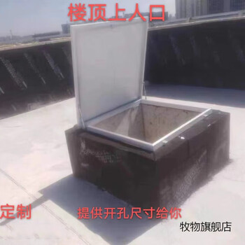 清笒 定制屋面检修出人盖板楼顶防雨检修口上人口铝合金挡雨板 白色上
