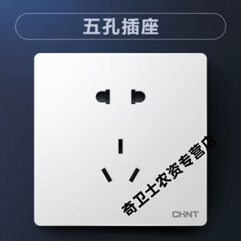 开关插座面板多孔家用墙式2l系列白色大板无边框86型墙插正太正五孔插