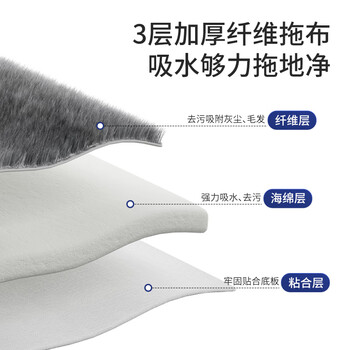 美丽雅平板拖把38cm2布家用一拖净免手洗懒人吸水地拖墩布神器