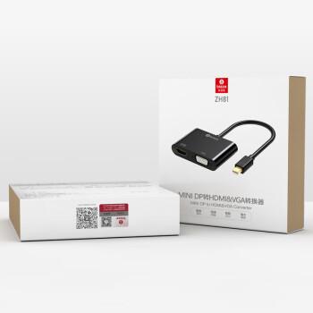 毕亚兹 Mini DP转HDMI VGA转换器线 苹果笔记本电脑微软Surface雷电口连接电视投影仪 迷你dp拓展转接头