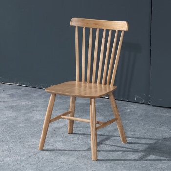 梦麦斯 餐椅 家用实木餐椅子靠背椅单椅 原木色850*480*480mm MMS-CY-2021