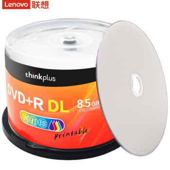 联想（Lenovo）DVD+R DL 空白光盘/刻录盘 8速8.5GB 台产档案系列 桶装50片 可打印