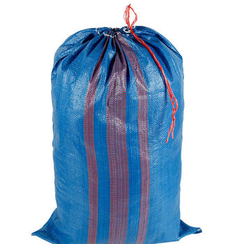 加厚麻袋蛇皮袋子尼龙口袋打包快递垃圾袋批发蓝色束口5080加厚50条