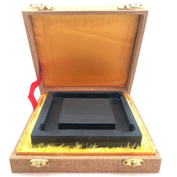 芬尚 文房四宝之安徽歙砚 四水回归砚台礼盒装 书法国画用品老师用送朋友礼物8寸方形砚台 含墨条一个