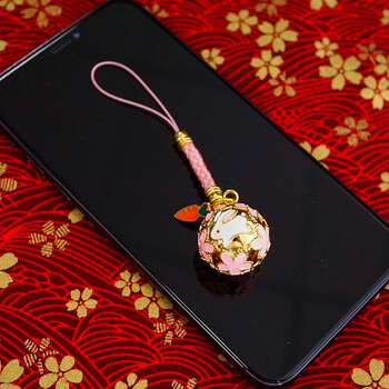 日本清水寺樱花铃铛清水寺樱花铃铛日本御守手机链挂饰手机挂件浅草寺