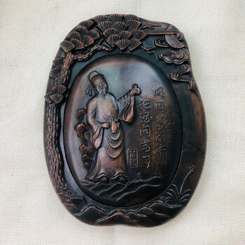 四大名砚黄河澄泥砚明月几时有把酒问青天23端砚带盖文房书房用品1620