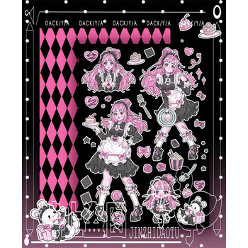 泰裕莱韩国ins甜亚风估卡贴纸便宜韩系镭射人物咕卡爱豆小卡diy装饰