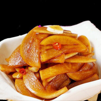 萝卜片 酸甜爽口脆萝卜即食凉菜特色饭店素菜成品小菜 4斤【1斤1包】