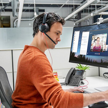 博诣 POLY惠普C5210TYPE-C/USB-A+3.5头戴式电脑办公降噪耳机多种接口